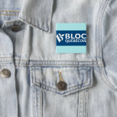 Bloc Québécois Logo Vierkante Button 5,1 Cm (In situ)