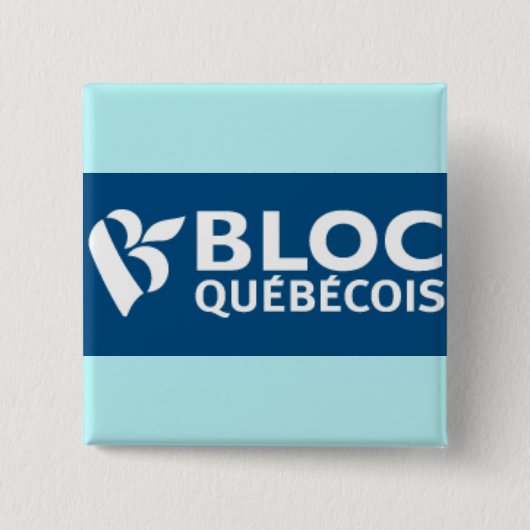 Bloc Québécois Logo Vierkante Button 5,1 Cm (Voorkant)