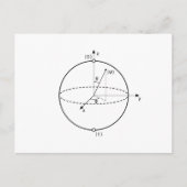 Bloch Sphere | Quantum Bit (Qubit) Natuurkunde/Wis Briefkaart (Voorkant)