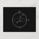 Bloch Sphere | Quantum Bit (Qubit) Natuurkunde/Wis Briefkaart (Voorkant)