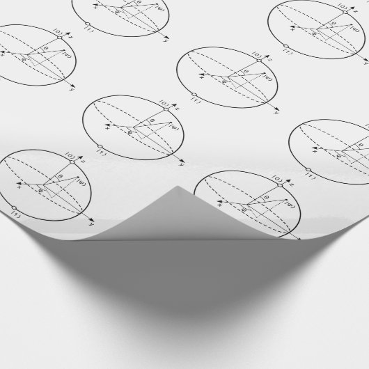 Bloch Sphere | Quantum Bit (Qubit) Natuurkunde/Wis Cadeaupapier (Hoek)