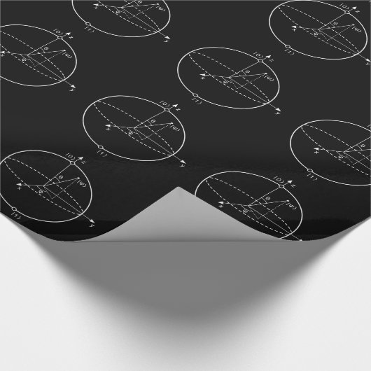 Bloch Sphere | Quantum Bit (Qubit) Natuurkunde/Wis Cadeaupapier (Hoek)