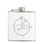 Bloch Sphere | Quantum Bit (Qubit) Natuurkunde/Wis Heupfles (Voorkant)