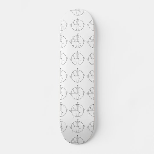 Bloch Sphere | Quantum Bit (Qubit) Natuurkunde/Wis Skateboard (Voorkant)