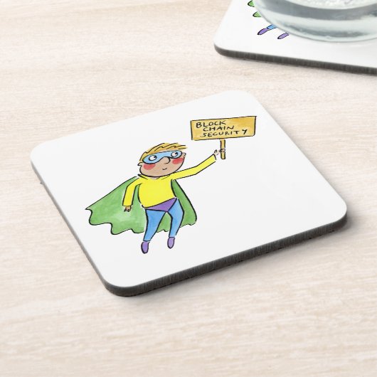 Block Chain Security Bier Onderzetter (Linkerzijde)