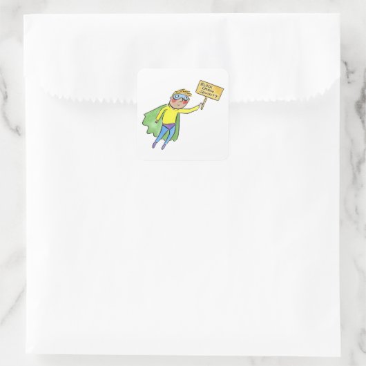 Block Chain Security Vierkante Sticker (Tas)