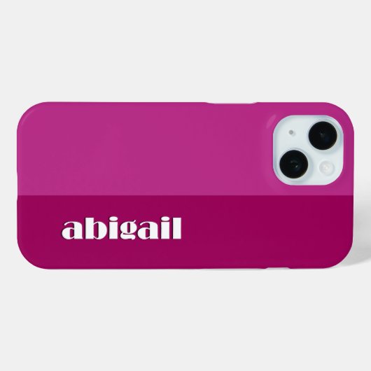 Block Colours With Personalization Case-Mate iPhone Case (Achterkant (horizontaal))