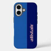 Block Colours With Personalization Case-Mate iPhone Case (Achterkant)
