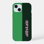 Block Colours With Personalization iPhone 15 Case (Achterkant)