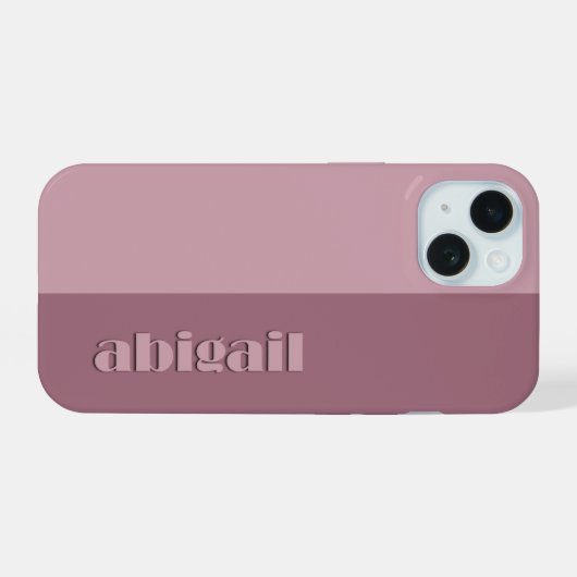 Block Colours With Personalization iPhone 15 Case (Achterkant horizontaal)