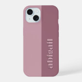 Block Colours With Personalization iPhone 15 Case (Achterkant)