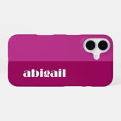 Block Colours With Personalization iPhone 16 Hoesje (Achterkant horizontaal)