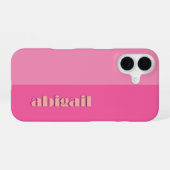 Block Colours With Personalization iPhone 16 Hoesje (Achterkant horizontaal)