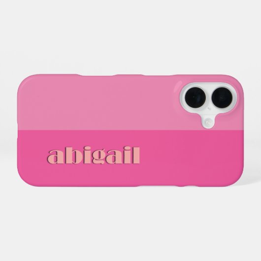 Block Colours With Personalization iPhone 16 Hoesje (Achterkant horizontaal)