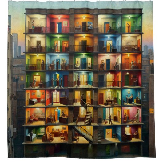 Block Douchegordijn (Voorkant)