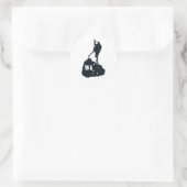 Block Island BI Island Shape Ronde Sticker (Tas)