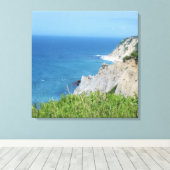 Block Island Bluffs - Block Island, Rhode Island Canvas Afdruk (Insitu (Houten vloer))