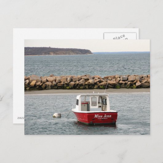 Block Island Boat Briefkaart (Voorkant / Achterkant)
