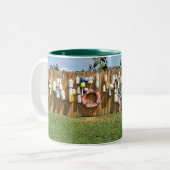 Block Island Boeien Tweekleurige Koffiemok (Voorkant links)