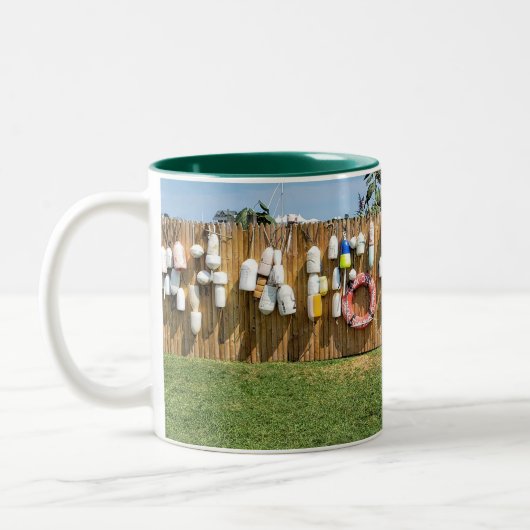 Block Island Boeien Tweekleurige Koffiemok (Links)