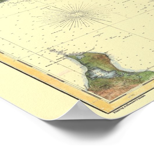 Block Island, Buzzard Bay, Nantucket and Martha's Poster (Hoek)