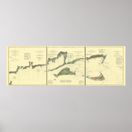 Block Island, Buzzard Bay, Nantucket and Martha's Poster (Voorkant)