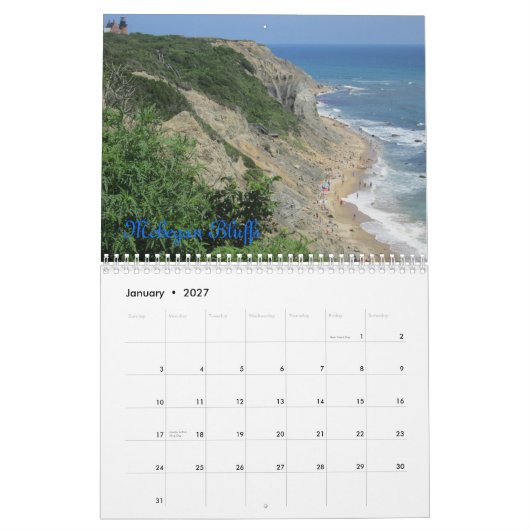 Block Island Calendar Kalender (Jan 2027)