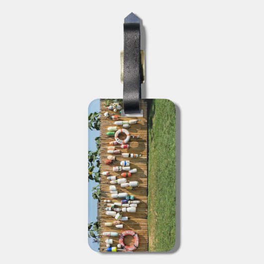 Block Island Decor Bagagelabel (Achterkant verticaal)