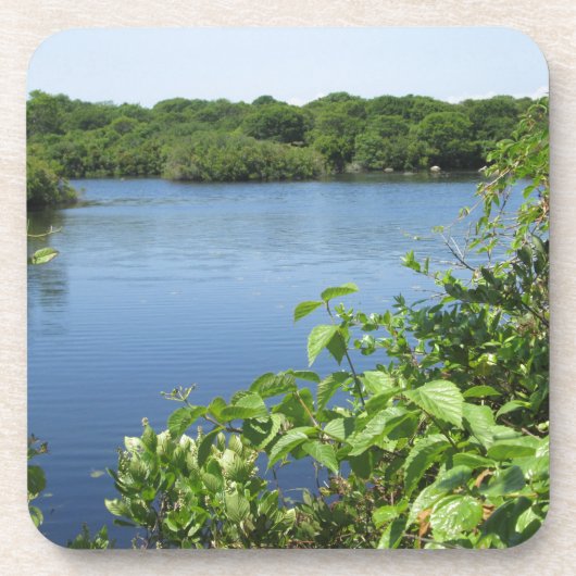Block Island Fresh Water Pond Bier Onderzetter (Voorkant)