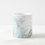 Block Island geluid en benaderingen nautische kaar Koffiemok (Center)