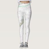 Block Island geluid en benaderingen nautische kaar Leggings (Voorkant)