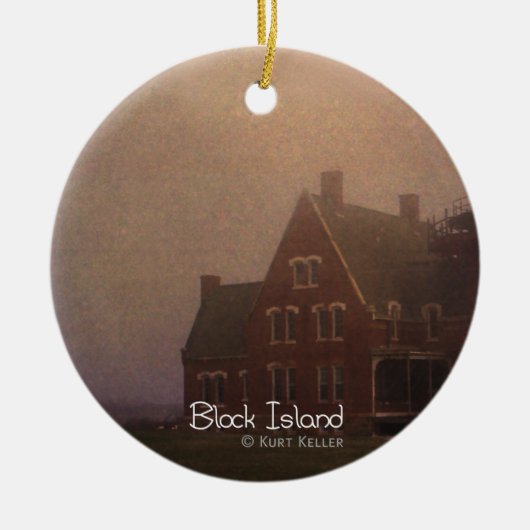 Block Island Keramisch Ornament (Voorkant)