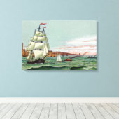 Block Island Kleine Ingepakte Canvas Afdruk (Insitu (Houten vloer))