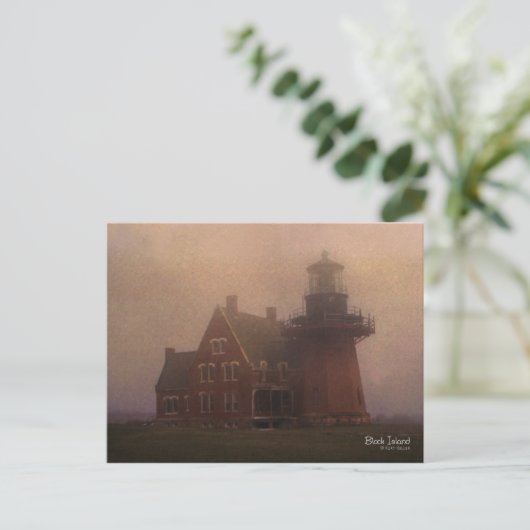 Block Island Lighthouse Briefkaart (Staand voorkant)