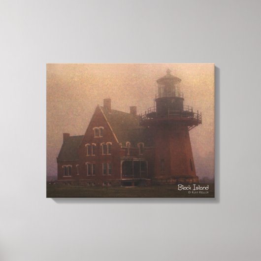 Block Island Lighthouse Canvas (Voorkant)