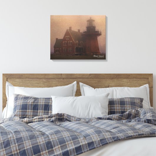 Block Island Lighthouse Canvas (Insitu (Slaapkamer))