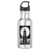 Block Island Lighthouse Rhode Island Maan Waterfles (Voorkant)