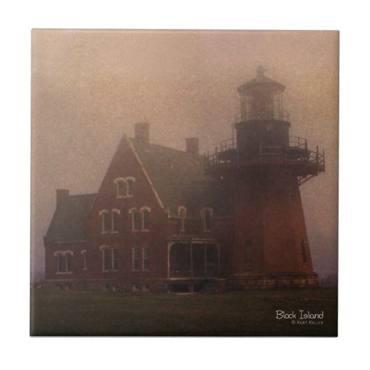 Block Island Lighthouse Tegeltje (Voorkant)