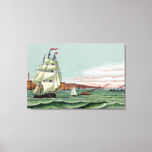 Block Island Medium Ingepakt Canvas Afdruk (Voorkant)