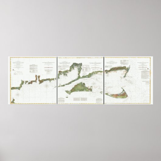 Block Island, Nantucket and Martha’s (png) Poster (Voorkant)