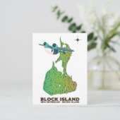 Block Island New Shoreham, Rhode Island Briefkaart (Staand voorkant)
