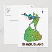 Block Island New Shoreham, Rhode Island Briefkaart (Voorkant / Achterkant)