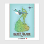 Block Island New Shoreham, Rhode Island Sticker (Vel)