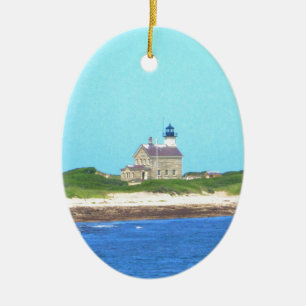 Block Island North Light Keramisch Ornament
