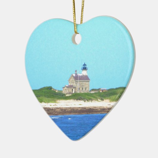 Block Island North Light Keramisch Ornament (Links)