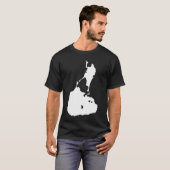 Block Island Outline Rhode T-shirt (Voorkant volledig)