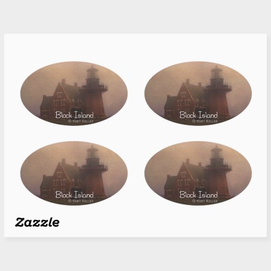 Block Island Ovale Sticker (Vel)