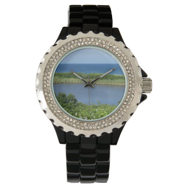 Block Island Pond 1 Horloge (Voorkant)