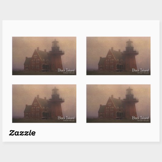 Block Island Rechthoekige Sticker (Vel)