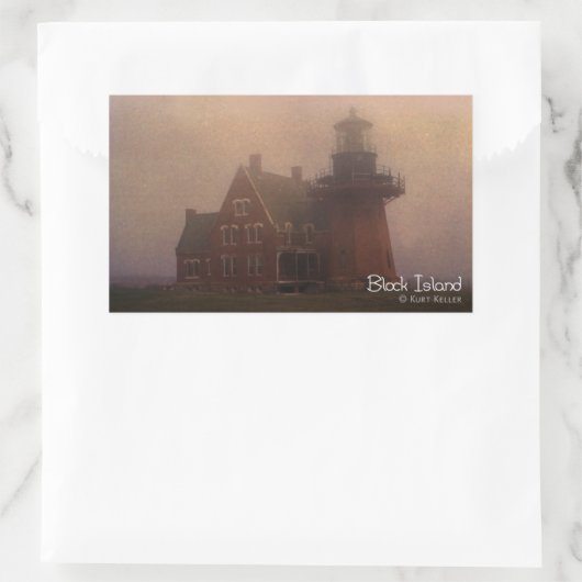 Block Island Rechthoekige Sticker (Tas)